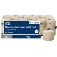 Lot de 36 Papier toilette rouleau -Sans mandrin -Naturel -T7 Advanced