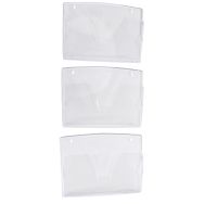 Lot de 3 Corbeilles murales Cristal transparentes - Manutan