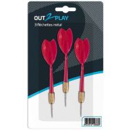 Lot de 3 Flechettes embout en métal