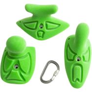 Lot de 3 Prises d'escalade - Entre Prises - Joysticks vert fluo