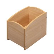 Lot de 3 bacs à livres 1 case à roulettes hêtre