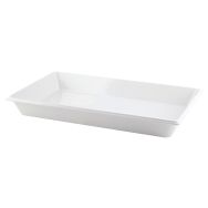 Lot de 3 bacs mélamine GN 1/1 - 53 x 32.5 6.5 cm - blanc