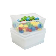 Lot de 3 bacs profonds transparents incolores