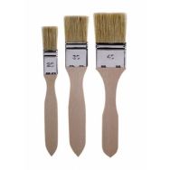 Lot de 3 brosses plates, manches plats