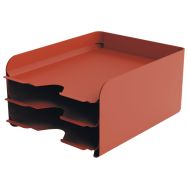 Lot de 3 corbeilles coulissantes à la française en métal-Alba