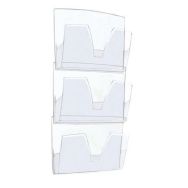 Lot de 3 corbeilles murales - Pour format :24 x 32 cm-Transparent