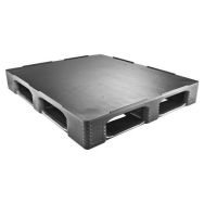 Lot de 3 palettes en plastique recyclées plancher lisse