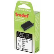 Lot de 3 recharges pour tampon et dateur Trodat - Noir - 4820/4911