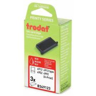 Lot de 3 recharges pour tampon et dateur Trodat - Rouge - 4912
