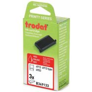 Lot de 3 recharges pour tampon et dateur Trodat - Rouge - 4913