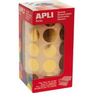 Lot de 3 rouleaux gommettes rondes 20mm