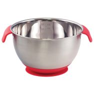 Lot de 3 saladiers inox avec poignées et ventouse Plastorex