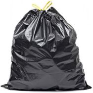 Lot de 400 Sac poubelle à lien coulissant- Déchets courants- 50L -Noir