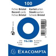 Lot de 40 Paquet 100 fiches sous film bristol uni non perforé 74x105mm