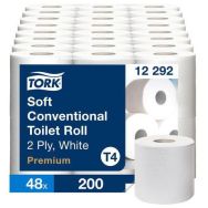 Lot de 48 Papier toilette 2 plis T4 Premium - Tork