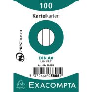 Lot de 48 Paquet 100 fiches sous film bristol ligné 55x74mm