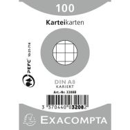 Lot de 48 Paquet 100 fiches sous film bristol quadrillé 55x74mm