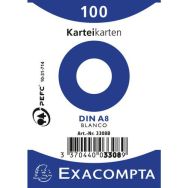 Lot de 48 Paquet 100 fiches sous film bristol uni 55x74mm