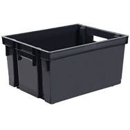 Bac de rangement rectangulaire en plastique sans couvercle - Eda (Lot de 4)
