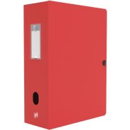 Lot de 4 Boite Oxford Memphis 24x32 Dos 100mm Polypro - Rouge