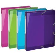 Lot de 4 Boite de class. en PP Dos 40mm Iderama A4 col. assort. (x4)