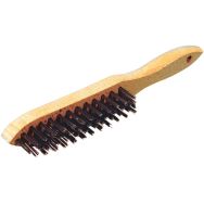 Lot de 4 Brosse métallique 4 rangs en acier trempé