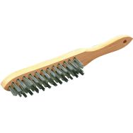 Lot de 4 Brosse métallique 4 rangs en inox