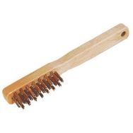 Lot de 4 Brosse métallique bougie 3 rangs en acier laitonné