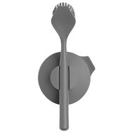 Lot de 4 Brosse vaisselle en plastique à ventouse grise foncée