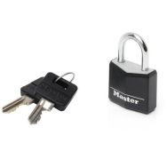 Lot de 4 Cadenas à clé en aluminium - Noir