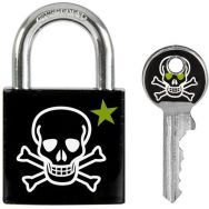 Lot de 4 Cadenas à clé en métal imprimé tête de mort 3430EUR