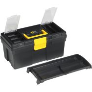 Lot de 4 Caisse à outils McPlus Promo 16 noire et jaune 12L