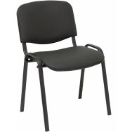 Lot de 4 chaises de réunion Alcaraz en similicuir - noir