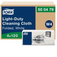 Lot de 4 Chiffons de nettoyage léger, Blancs W4 - Tork