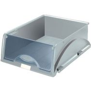 Lot de 4 Corbeille à courrier Leitz Sorty, avec rabat Gris