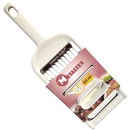 Lot de 4 Coupe tomate manuel lame inox manche et poussoir plastique