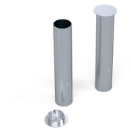 Lot de 4 Fourreaux rond en aluminium diam. 90 mm