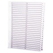 Lot de 4 Intercalaires à touches plastifiées - 50 touches 1 à 50 A4