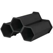 Lot de 4 Mini cave grise pour 3 bouteilles