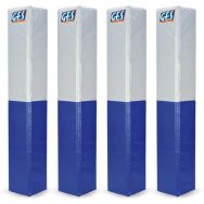 Lot de 4 protections de poteau rugby bicolore carré de 50 x 50 cm