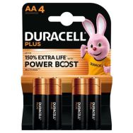 Lot de 4 Pile alcaline Duracell Plus powerboost AA