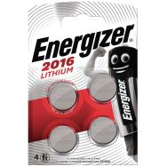 Lot de 4 Piles miniatures Lithium CR 2016 - Lot de 4