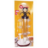 Lot de 4 Seringue de décoration pâtisserie piston et 8 douilles 12cl