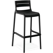 Lot de 4 Tabouret empilable CALOR en PP - Noir