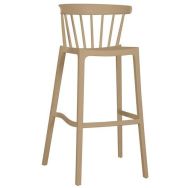 Lot de 4 Tabouret empilable WINDSON sable en PP