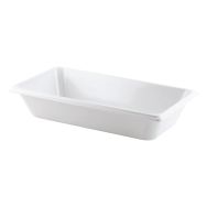 Lot de 4 bacs mélamine GN 1/3 - 32.5 x 17.6 x 6.5 cm - blanc