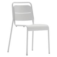 Lot de 4 chaises Alma métal outdoor - blanc