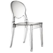 Lot de 4 chaises Igloo 4 pieds non feu - transparent
