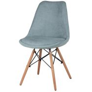 Lot de 4 chaises Lindy pieds bois naturel  Somcasa