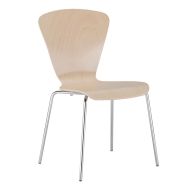 Lot de 4 chaises empilables Picasso - 4 pieds - Argent